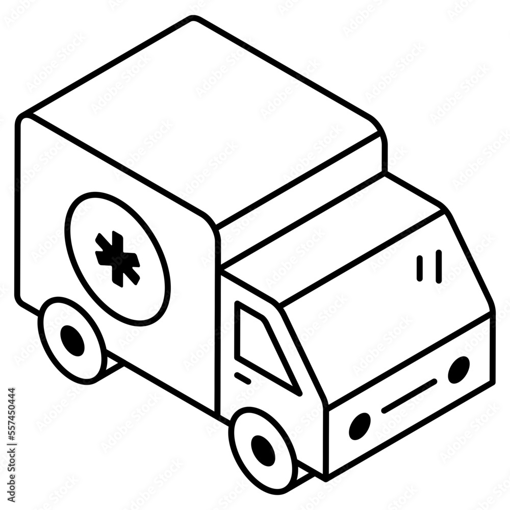 Vector design of ambulance, medical emergency vehicle Vector design of ambulance, medical emergency vehicle