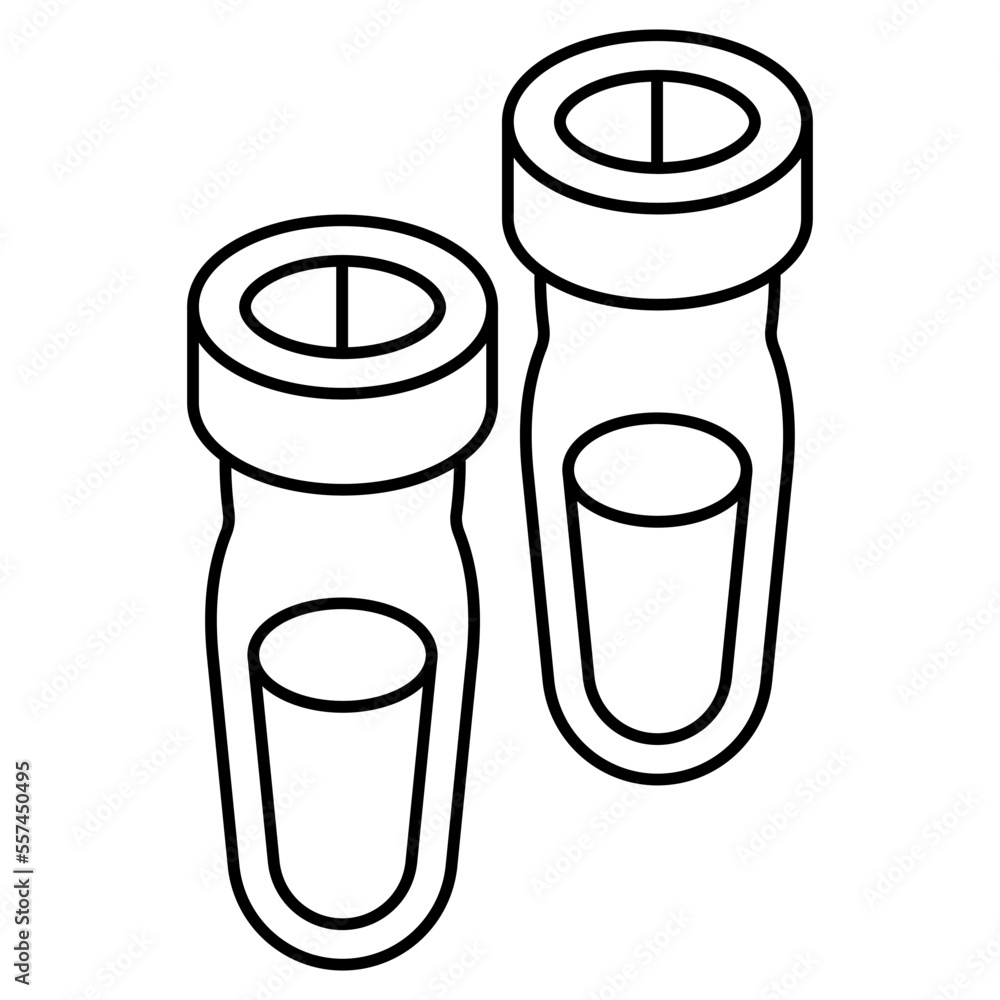 An editable design icon of sample tube, lab apparatus An editable design icon of sample tube, lab apparatus