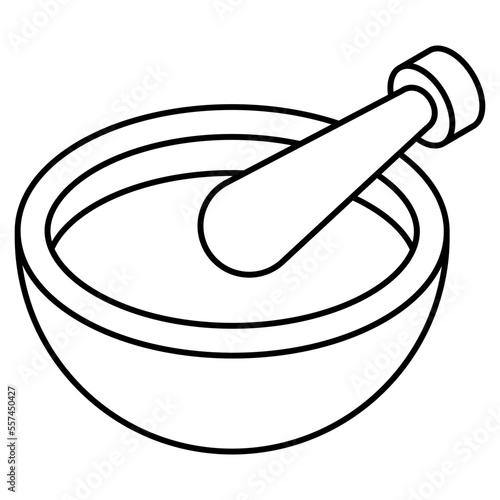 Modern design icon of pestle mortar