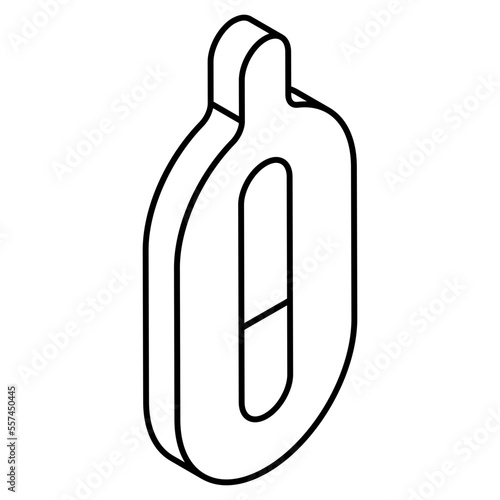 An editable design icon of thermometer