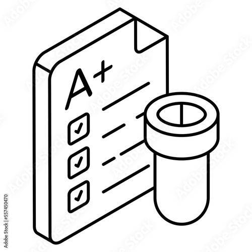 Vector design of medical test report 