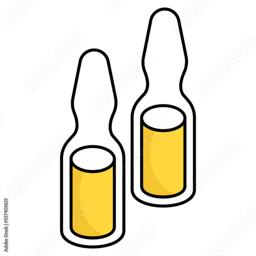 Modern design icon of ampoule 
