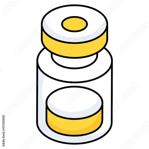 Trendy design icon of vaccine bottle 