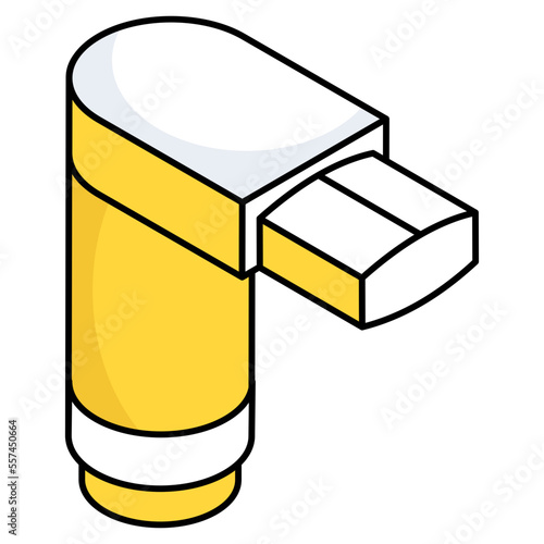 Trendy design icon of inhaler 