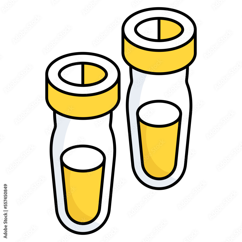 An editable design icon of sample tube, lab apparatus An editable design icon of sample tube, lab apparatus