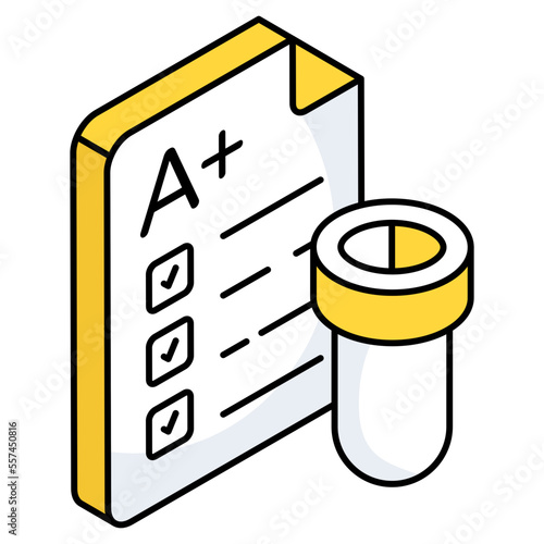 Vector design of medical test report 