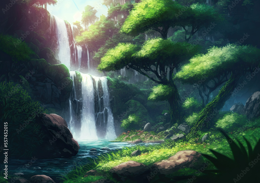 Generative AI. Forest Backgrounds No.03 Generative AI. Forest Backgrounds No.03
