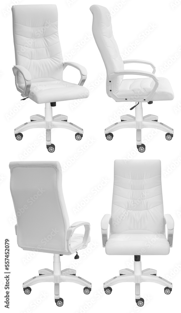 Office computer chair for the head. Isolated from the background. View from different sides Office computer chair for the head. Isolated from the background. View from different sides