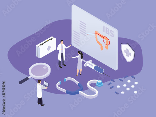 IBS 3D isometric vector concept