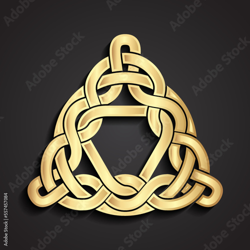 3d golden knot triangle symbol