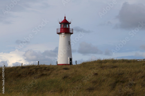 Leuchtturm auf der Nordsee Insel Sylt im Herbst
