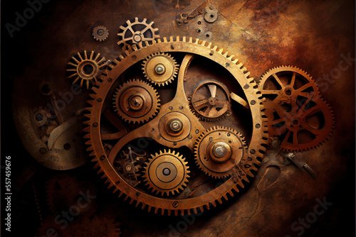 steampunk, cogs, gears, rust, background, wallpaper