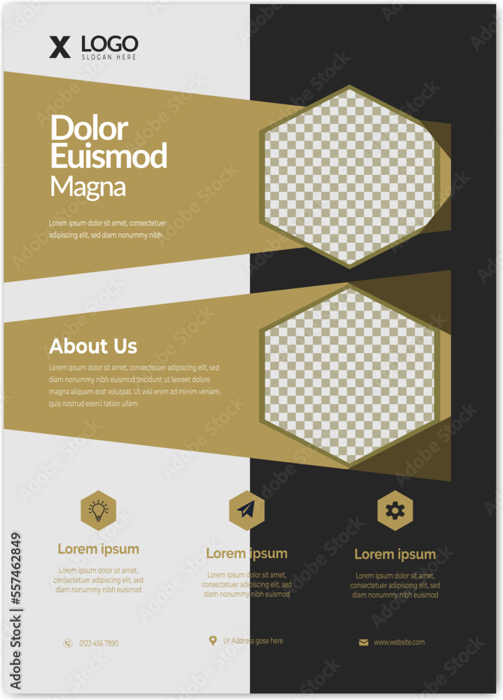 Naklejka premium Corporate flyer design template