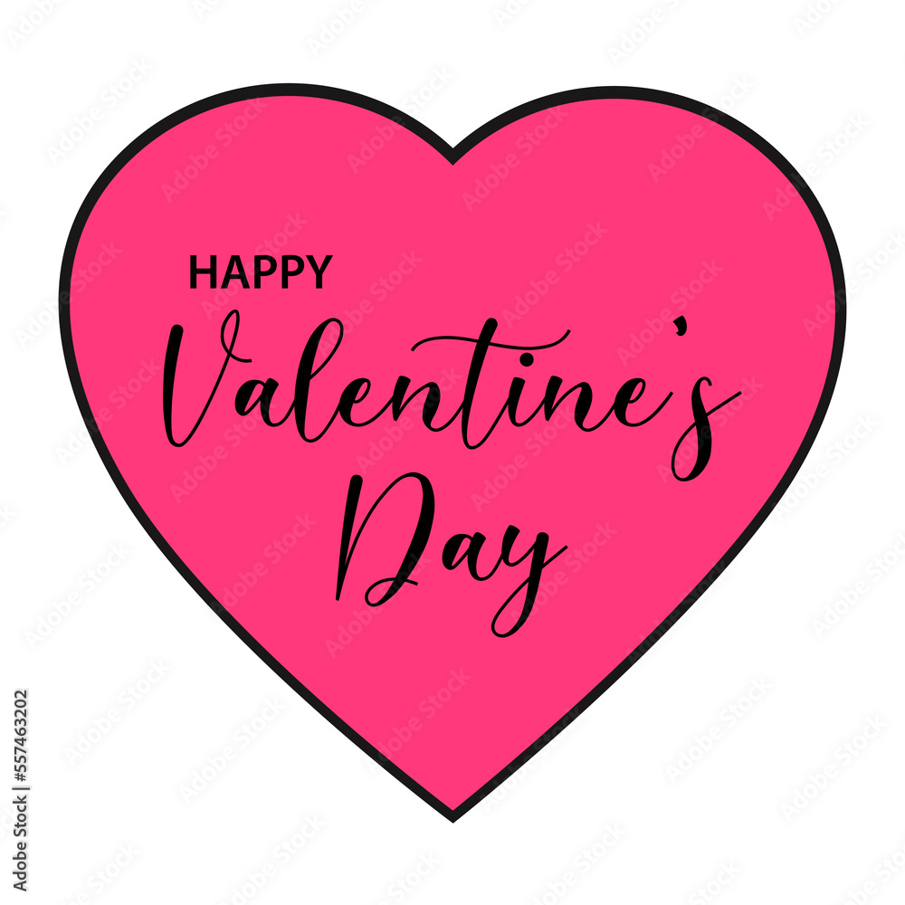 heart background with valentine's day inscription