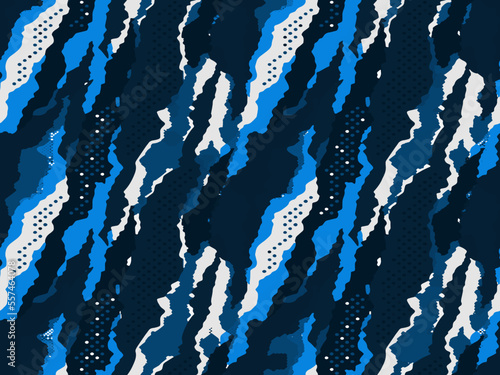 Full seamless camouflage background. Fabric print texture pattern for textile. Navy army camo uniform skin vector for fashion and wallpaper. 