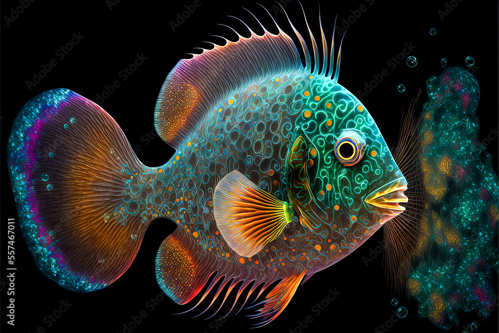 Fototapeta premium beautiful colorful tropical fish
