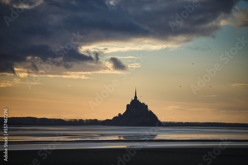 sunset over the Mont Saint Michel