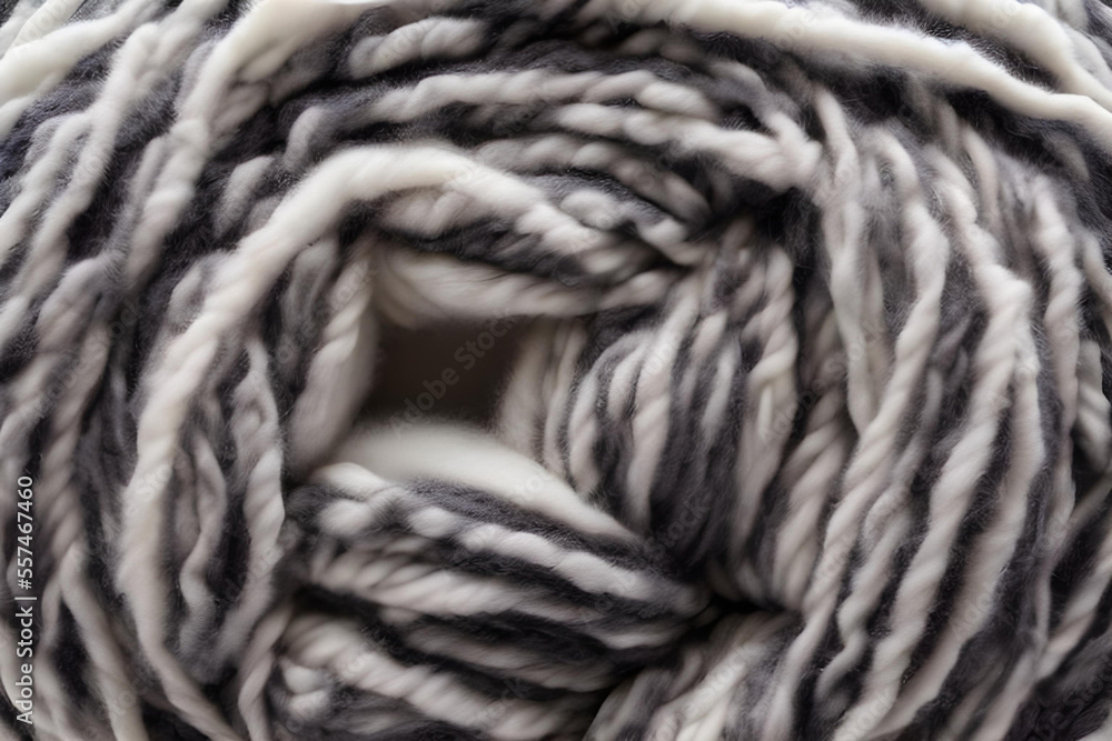 rope on a wool yarn background