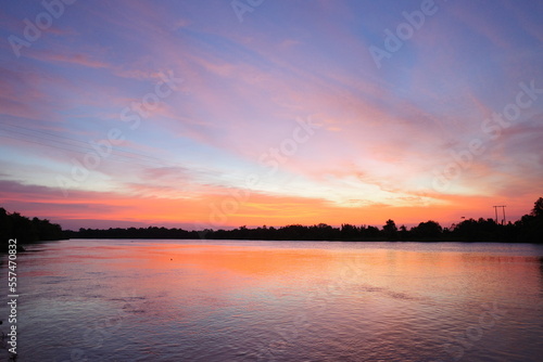 sunset over the river © Teerapat
