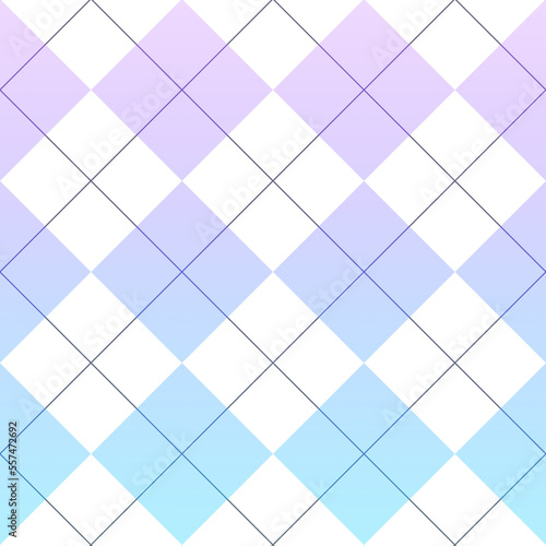 Argyle blue and purple pattern . Fabric texture background. Classic argylle rainbow ornament 