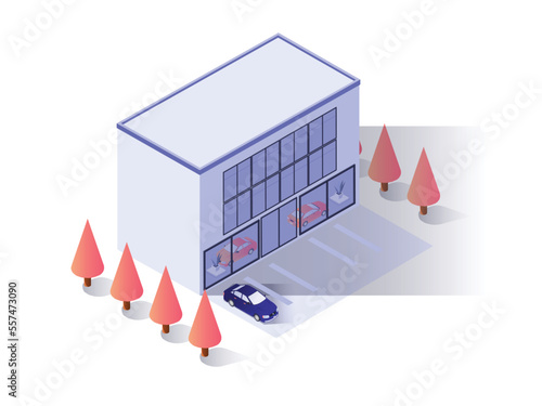 Car showroom building exterior