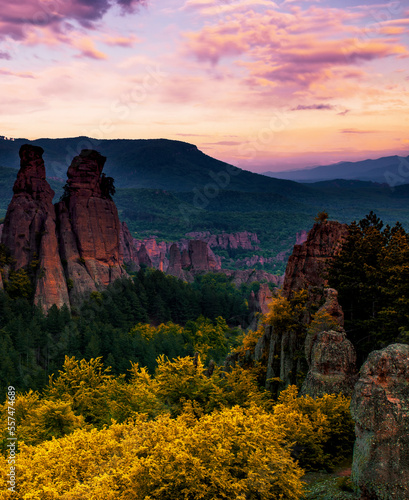 famous Belogradchik rocks in west Bulgaria, Europe...exclusive - this image is sold only on Adobe stock	