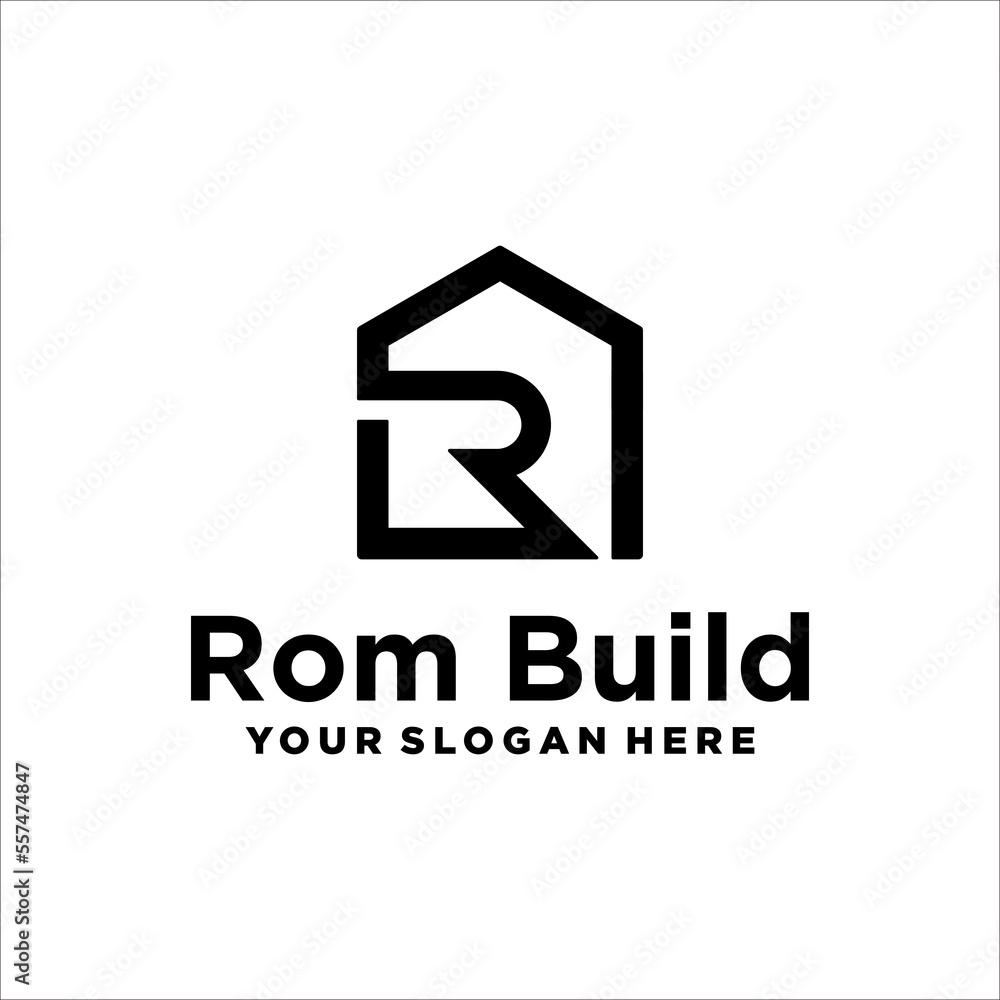 Letter R with Real Estate vector logo design template. House abstract concept icon. Letter R with Real Estate vector logo design template. House abstract concept icon.