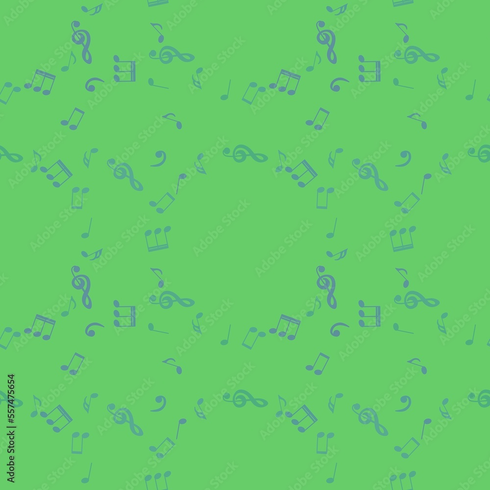 Obraz premium Cartoon seamless music notes pattern for wrapping paper and kids clothes print and fabrics and linens