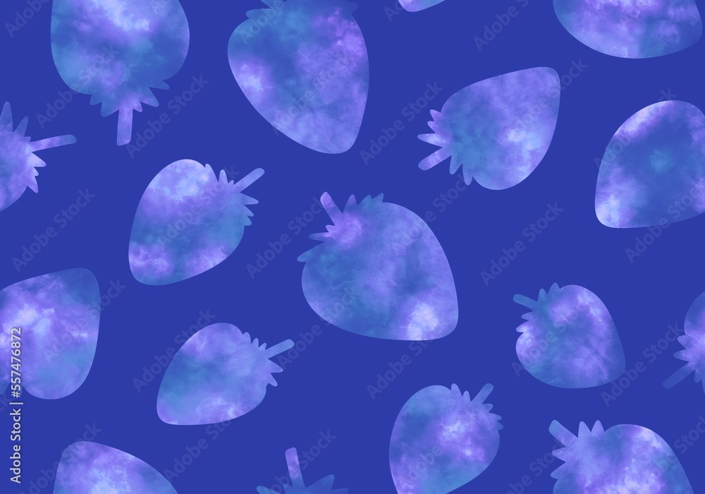 Obraz premium Cartoon summer fruit seamless strawberry pattern for wrapping paper and kids clothes print and fabrics