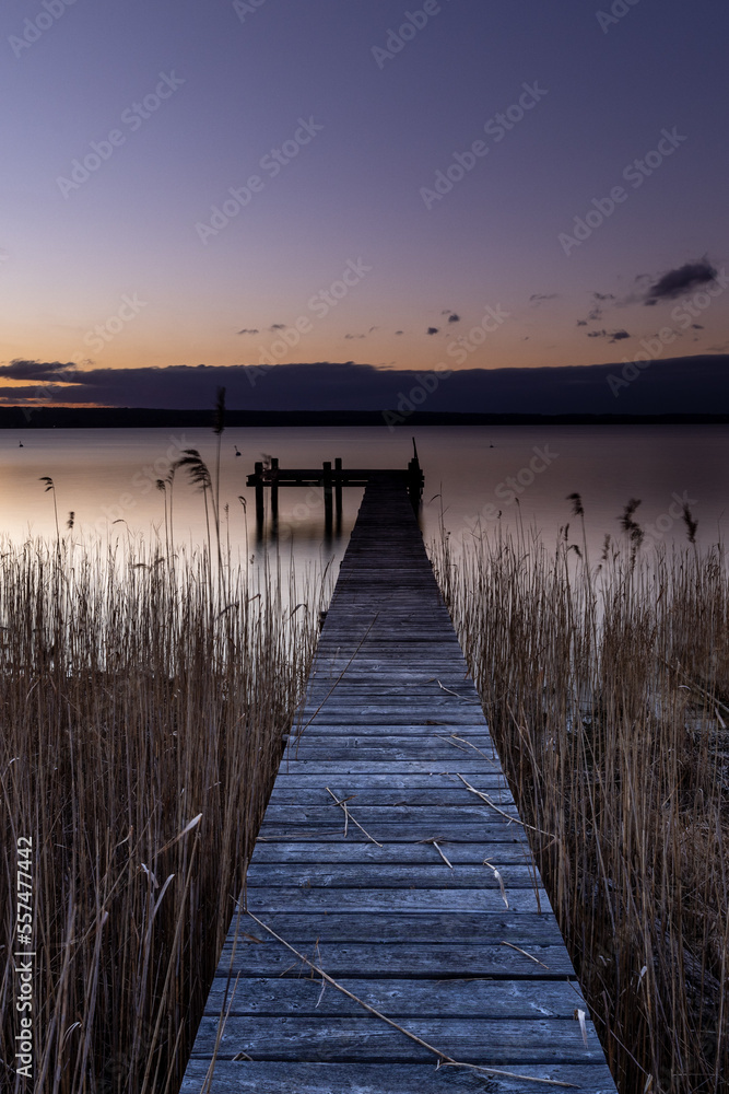 Fototapeta premium pier at sunset