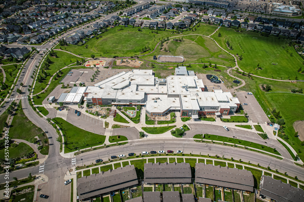 Aerial views of the Willowgrove neighborhood of Saskatoon