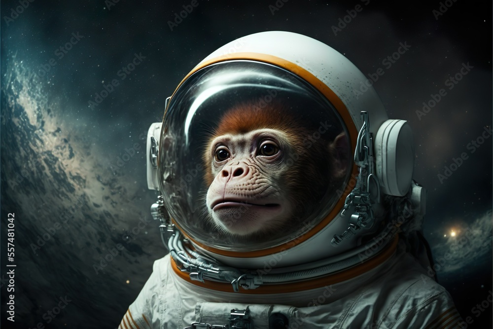 Monkey as an Astronaut. Generative AI