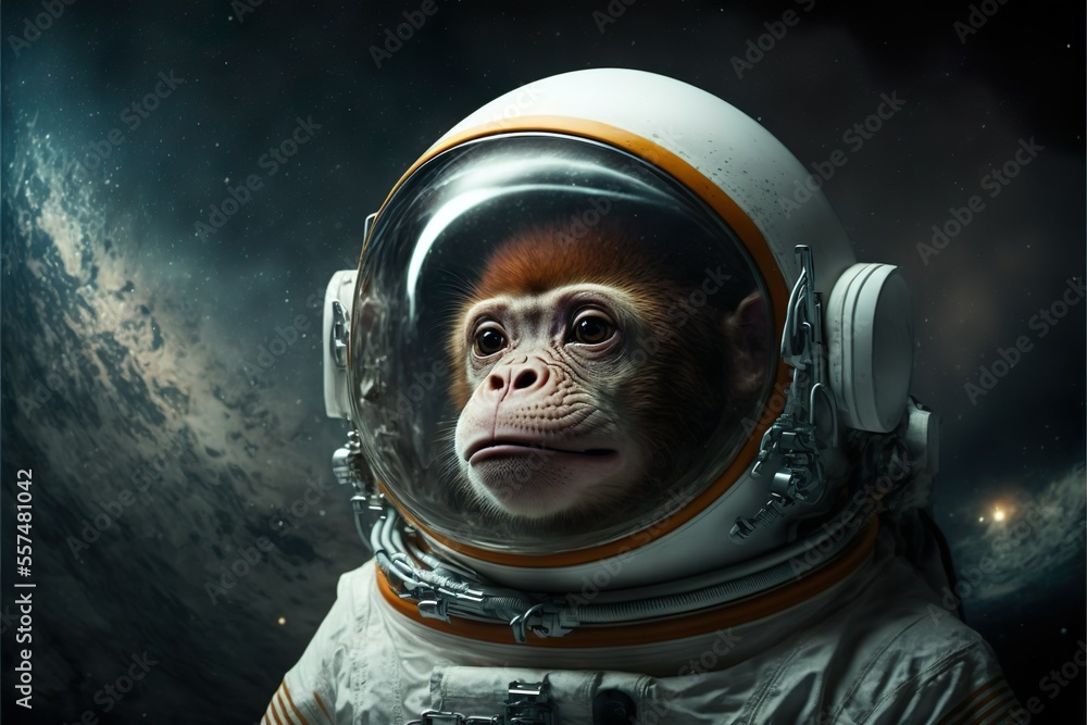 Monkey as an Astronaut. Generative AI Monkey as an Astronaut. Generative AI