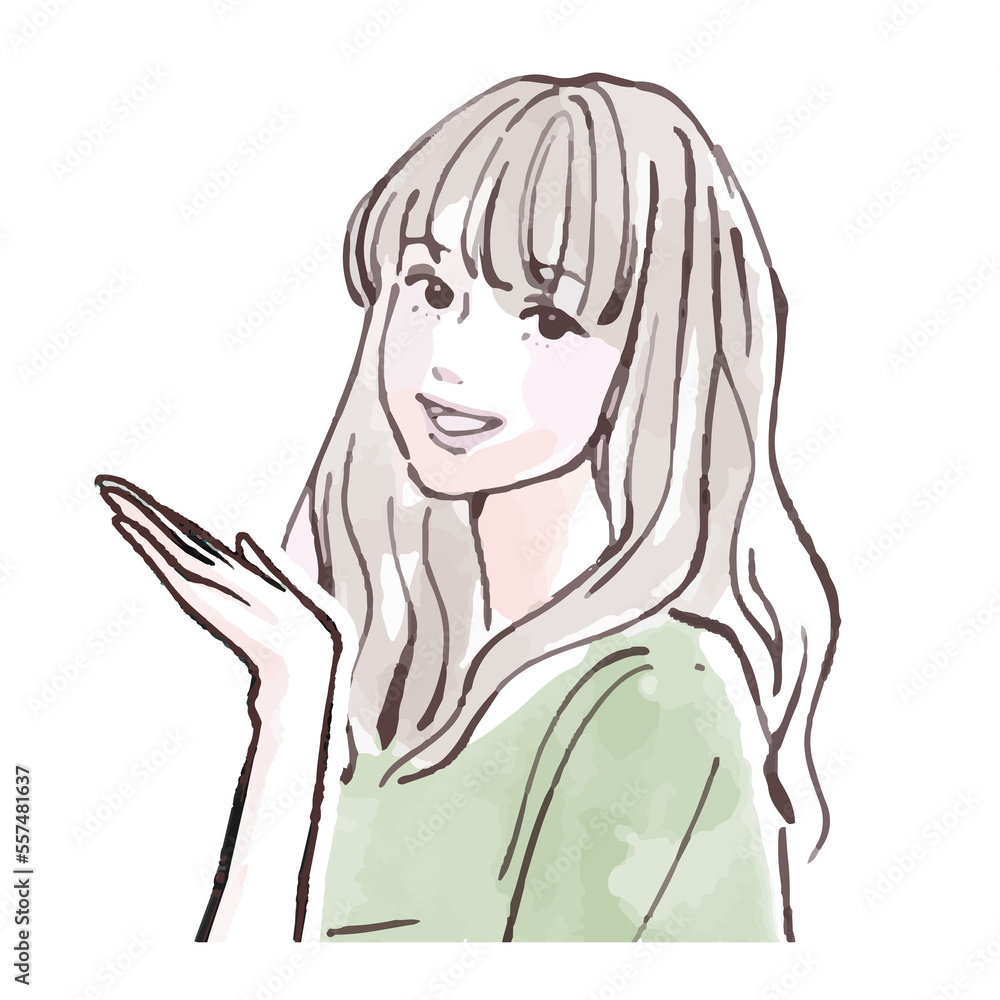 女性のイラスト素材 女性のイラスト素材