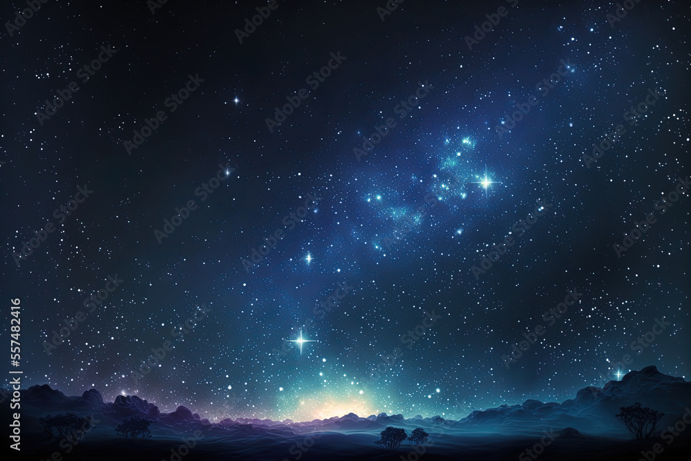 banner with a field of stars. space backdrop texture with stars. Generative AI banner with a field of stars. space backdrop texture with stars. Generative AI