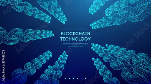 Blockchain digital technology. Big data vector background. Cryptocurrency technology vector background.