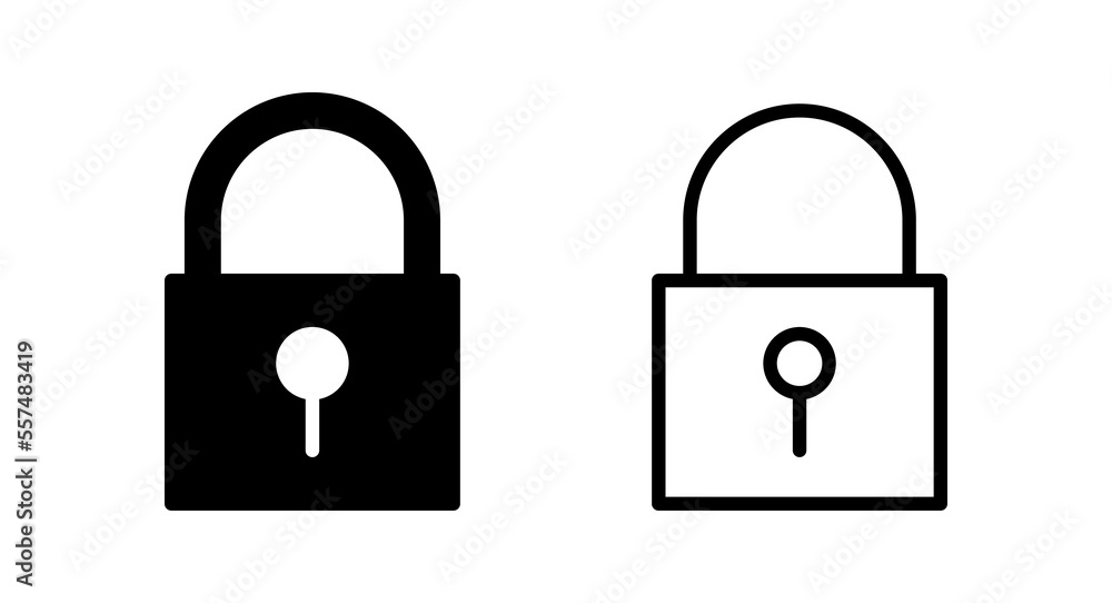 Lock icon vector illustration. Padlock sign and symbol. Encryption icon. Security symbol Lock icon vector illustration. Padlock sign and symbol. Encryption icon. Security symbol