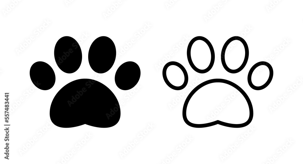 Paw icon vector illustration. paw print sign and symbol. dog or cat paw Paw icon vector illustration. paw print sign and symbol. dog or cat paw