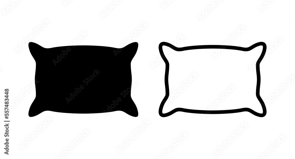 Pillow icon vector illustration. Pillow sign and symbol. Comfortable fluffy pillow Pillow icon vector illustration. Pillow sign and symbol. Comfortable fluffy pillow