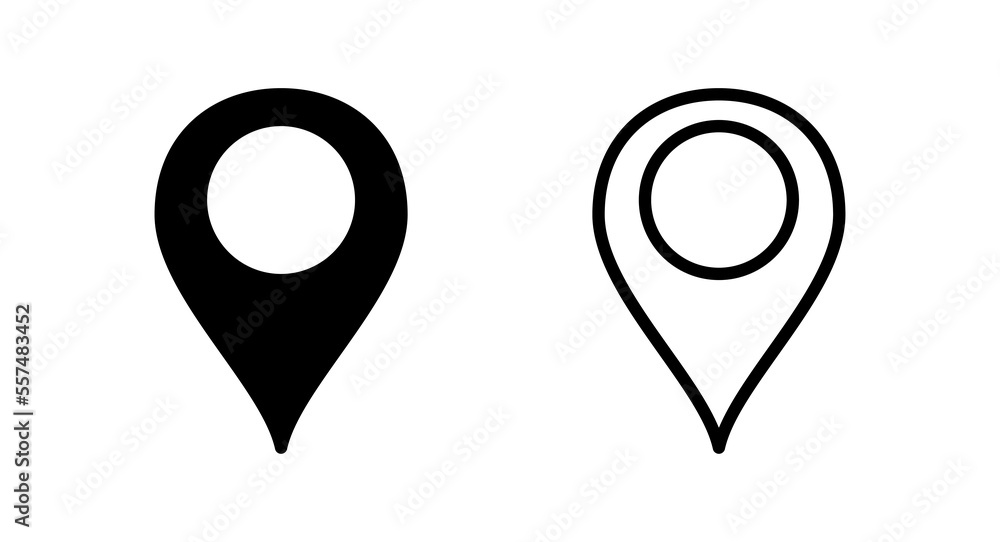 Pin icon vector illustration. Location sign and symbol. destination icon. map pin Pin icon vector illustration. Location sign and symbol. destination icon. map pin