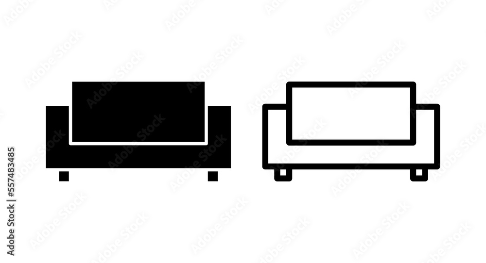 Sofa icon vector illustration. sofa sign and symbol. furniture icon Sofa icon vector illustration. sofa sign and symbol. furniture icon