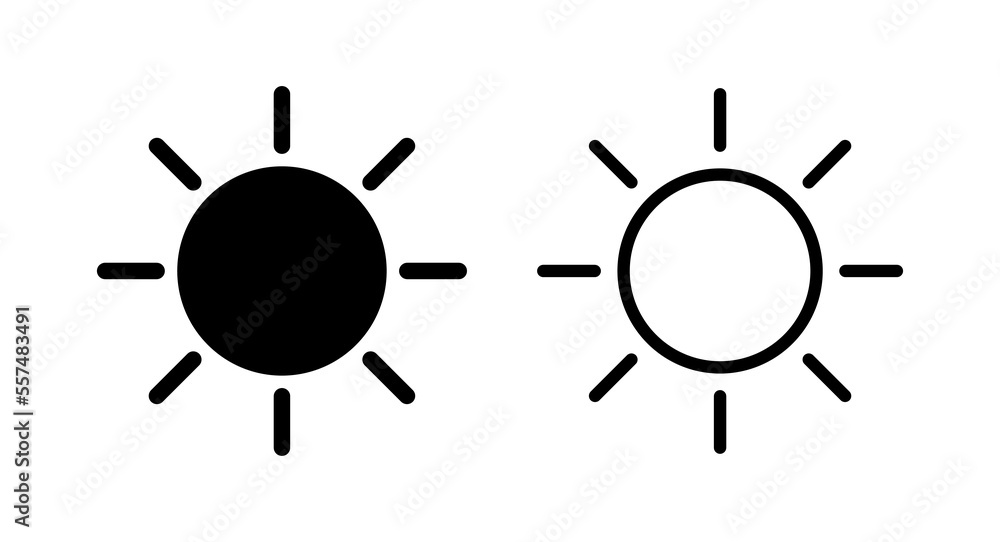 Sun icon vector illustration. Brightness sign and symbol.