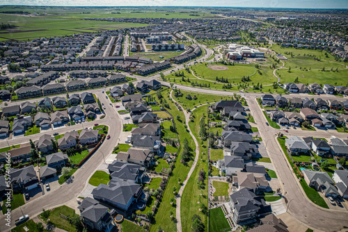 Aerial views of the Willowgrove neighborhood of Saskatoon
