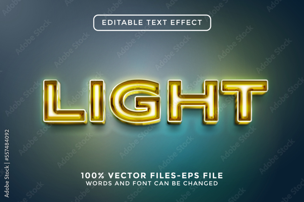 Light Editable Text Effect