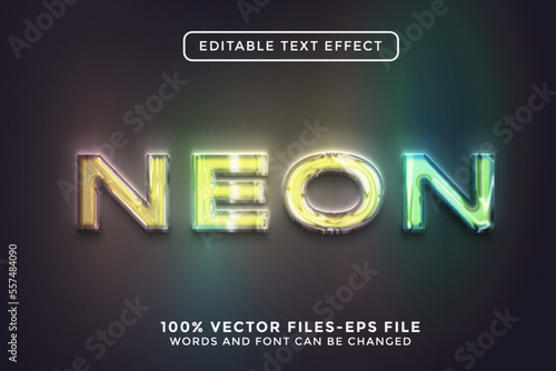 Neon Editable Text Effect