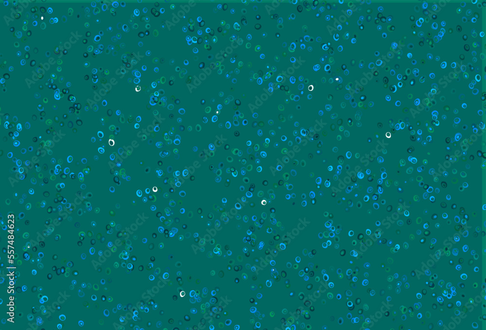 Naklejka premium Light Blue, Green vector texture with disks.