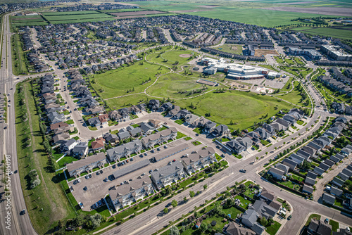 Aerial views of the Willowgrove neighborhood of Saskatoon