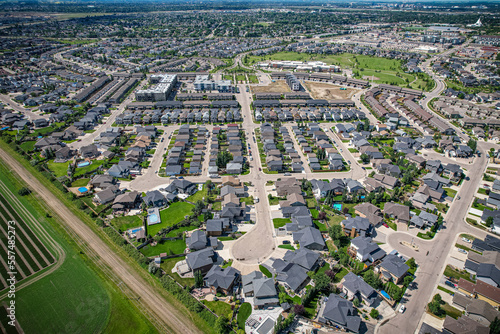 Aerial views of the Willowgrove neighborhood of Saskatoon