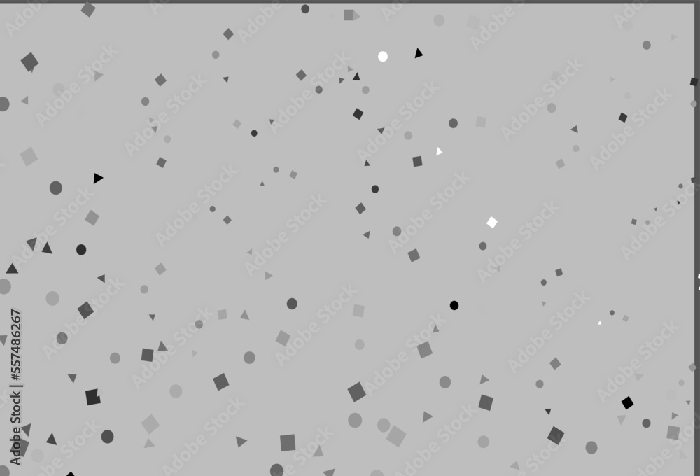 Light Silver, Gray vector template with crystals, circles, squares. Light Silver, Gray vector template with crystals, circles, squares.