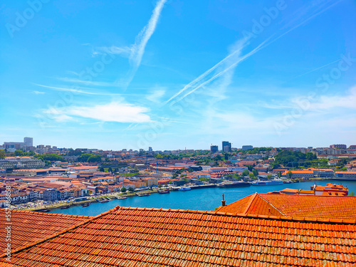 Porto red rooftops cityscape river